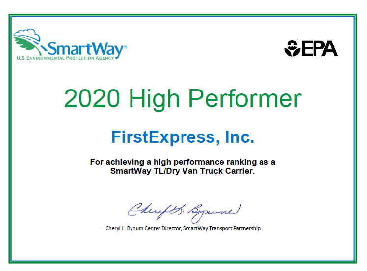 2020 High Performer at Nashville truckload carriers with truckload carrier tracking